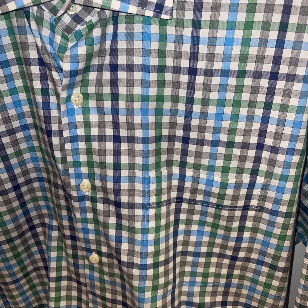 Peter Millar Multi Color Check Button Down Shirt … - image 5